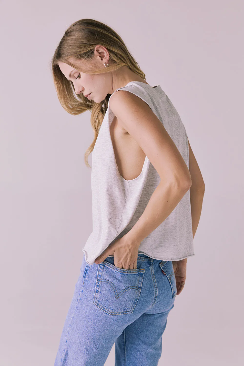 Eagle Light Heather Grey Tank sold by Chaser product image thumbnail 3