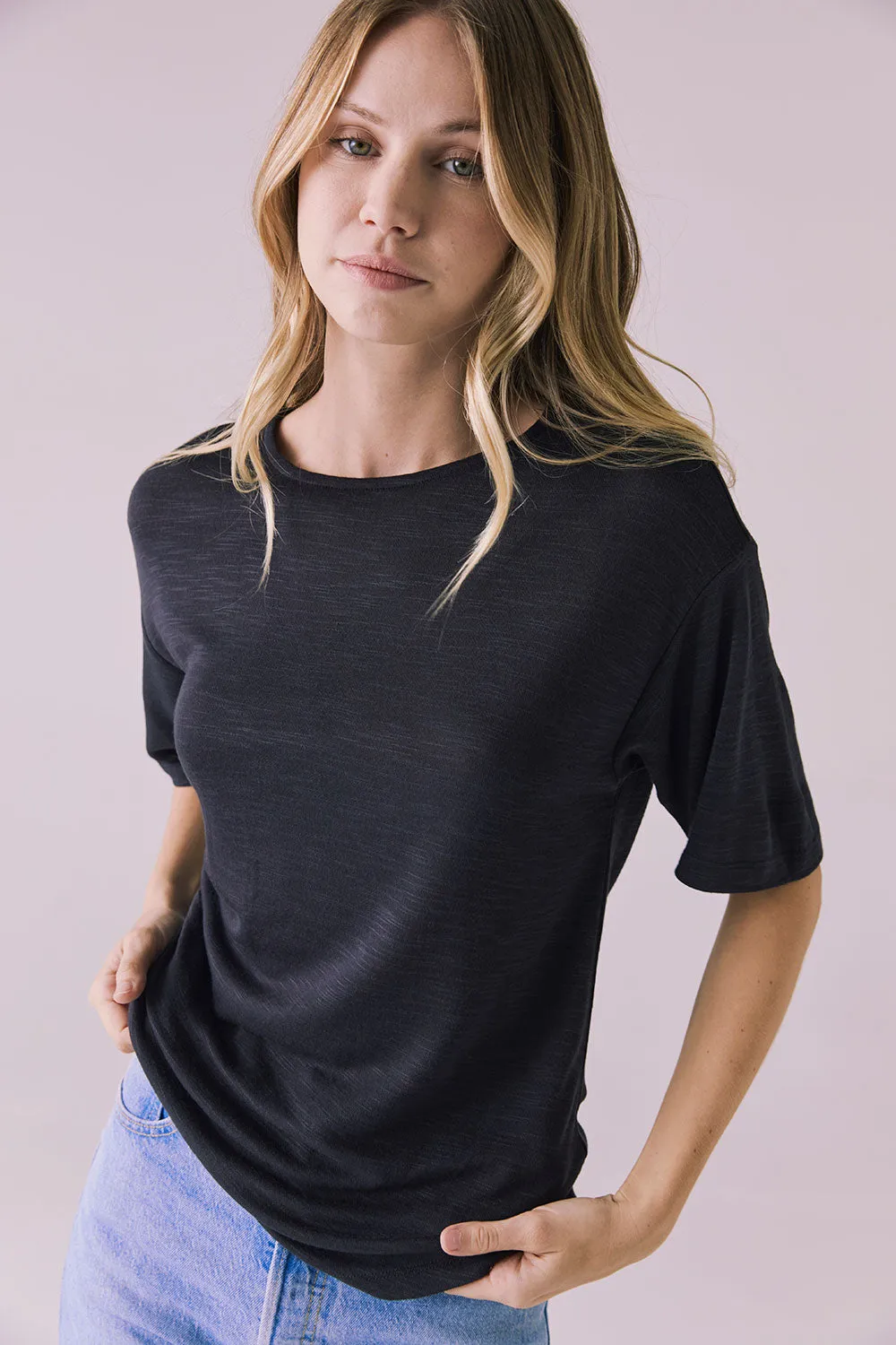 Shea Black Tee sold by Chaser product image thumbnail 2