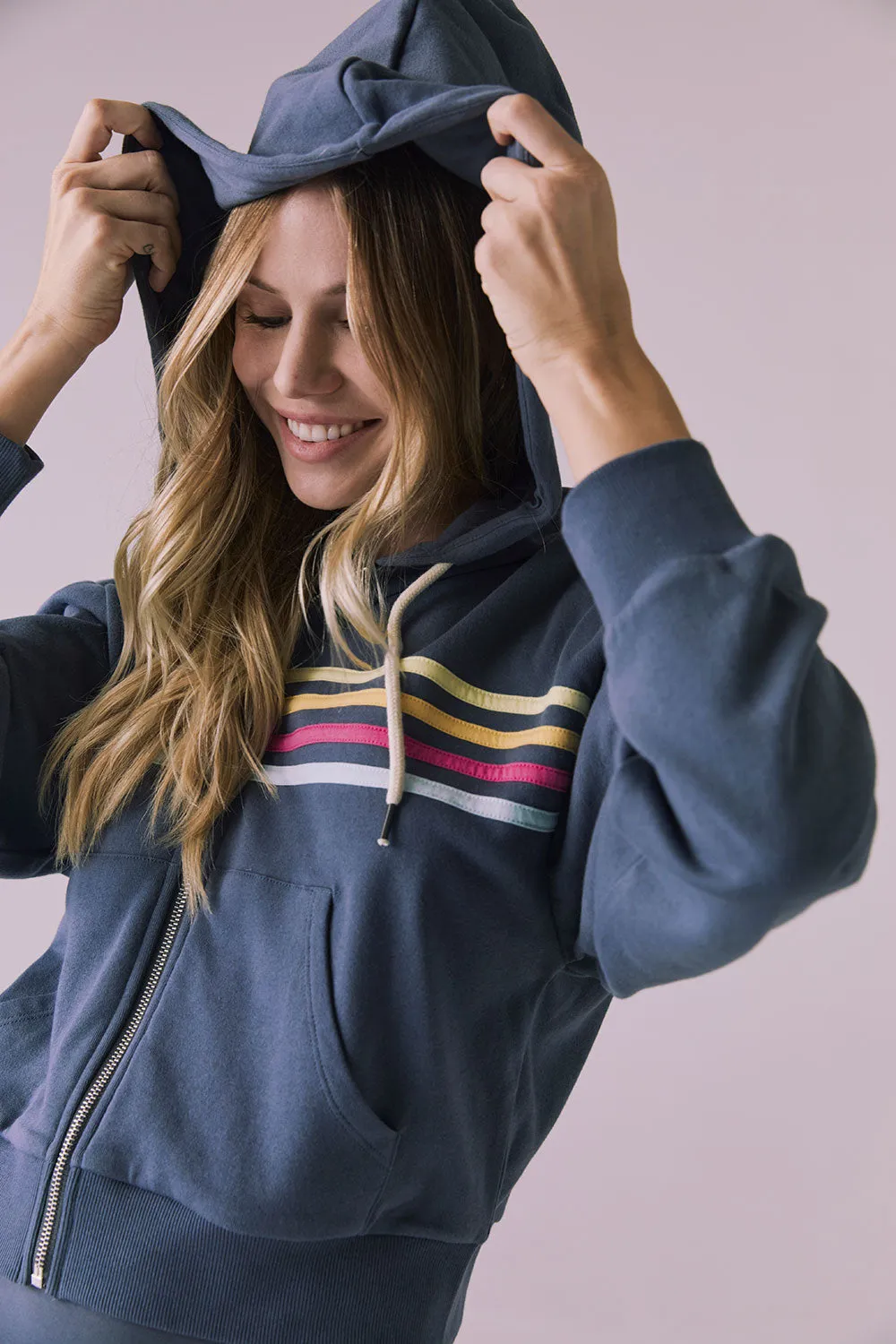 Contrast Strappings Zip Up Hoodie sold by Chaser product image thumbnail 2