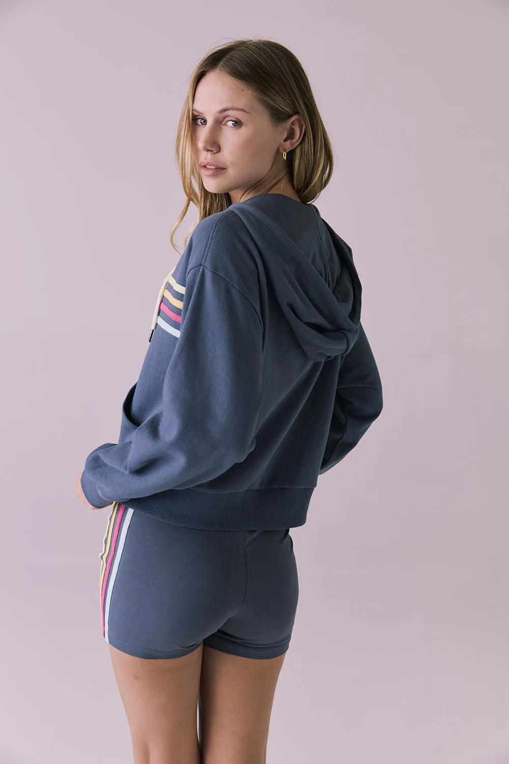 Contrast Strappings Zip Up Hoodie sold by Chaser product image thumbnail 3