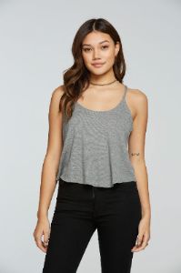 Triblend Rib Cropped Flouncy Cami sold by Chaser