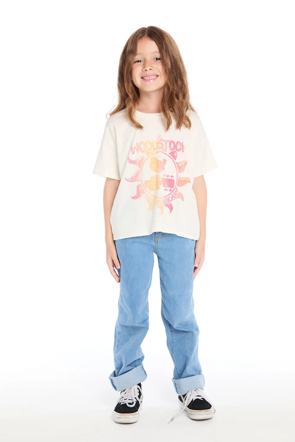 Woodstock Peace Love Music Poster Tee sold by Chaser product image thumbnail 4