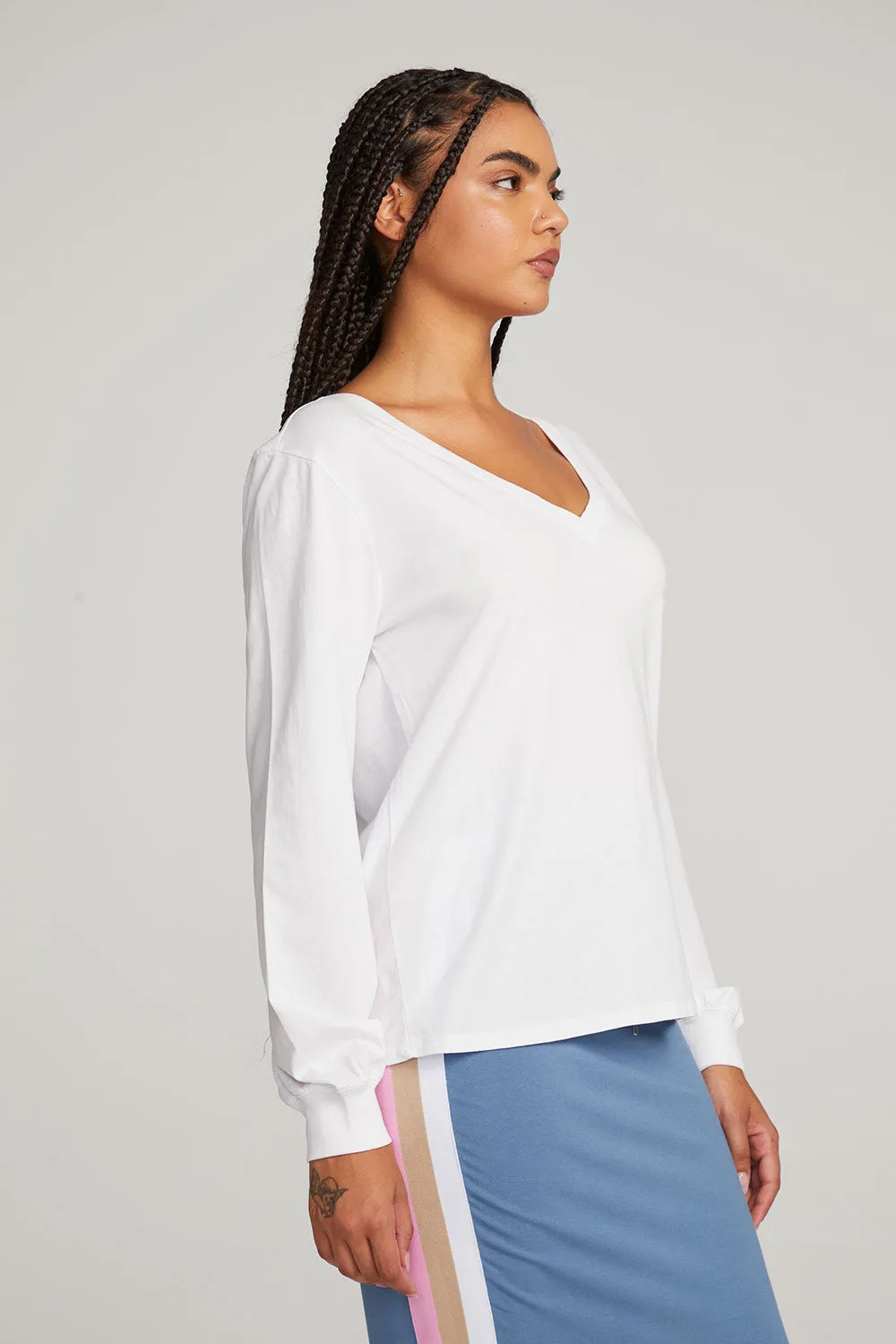 Kara White Long Sleeve sold by Chaser product image thumbnail 2