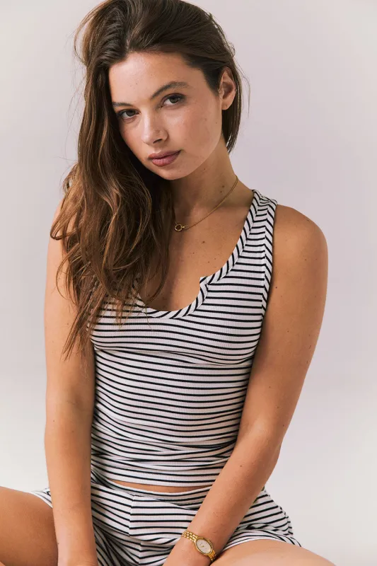 Brandi Daitime Stripe Tank made by Chaser