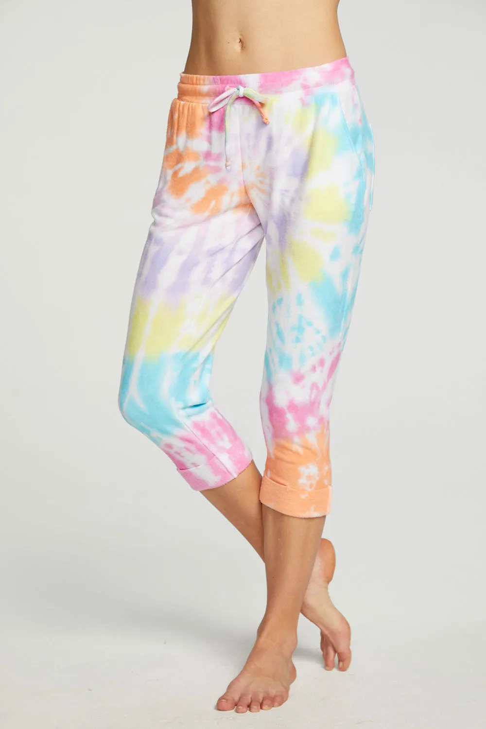 Recycled Cozy Knit Cropped Roll Hem Jogger sold by Chaser product image thumbnail 3