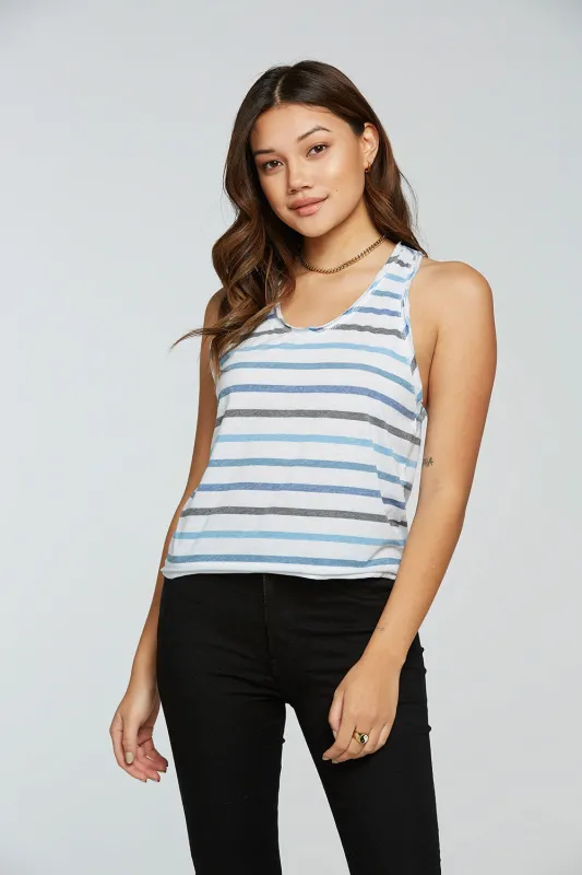 Recycled Vintage Jersey Cropped Scoop Neck Racerback Tank sold by Chaser