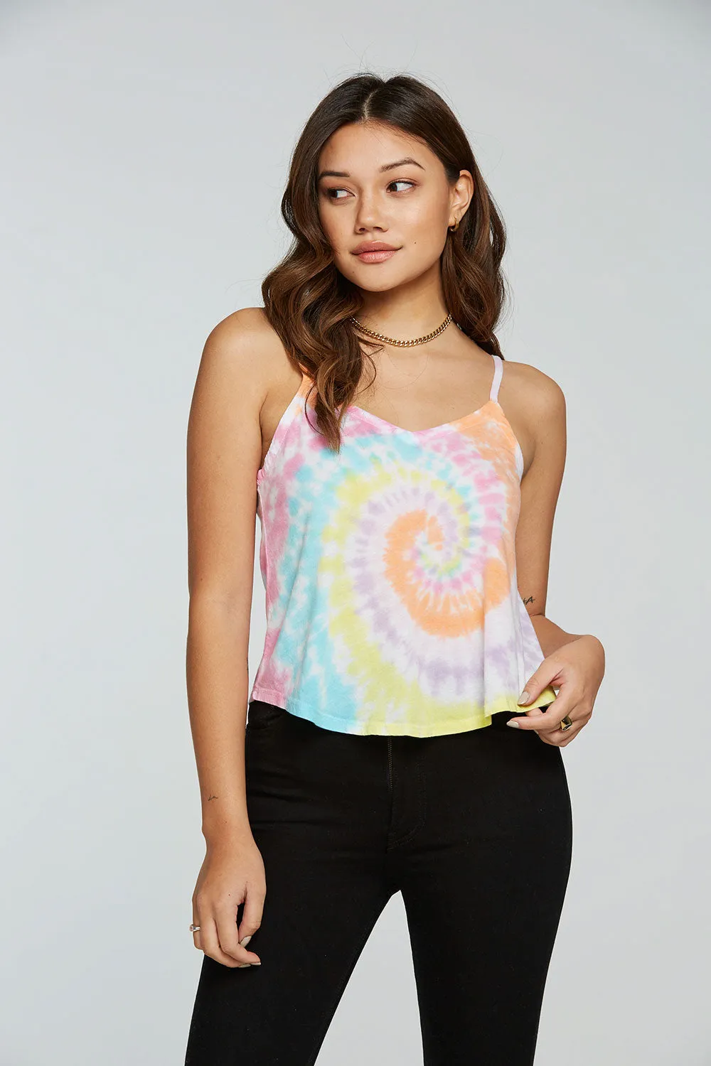 Recycled Vintage Jersey Flouncy Double V Cami sold by Chaser product image thumbnail 4