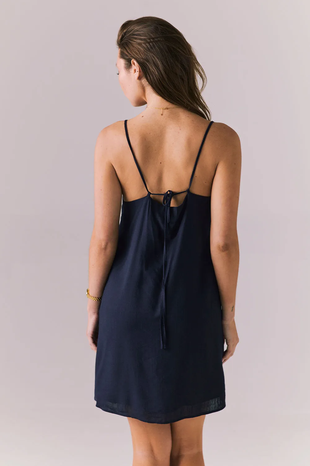Biarritz Navy Mini Dress sold by Chaser product image thumbnail 4