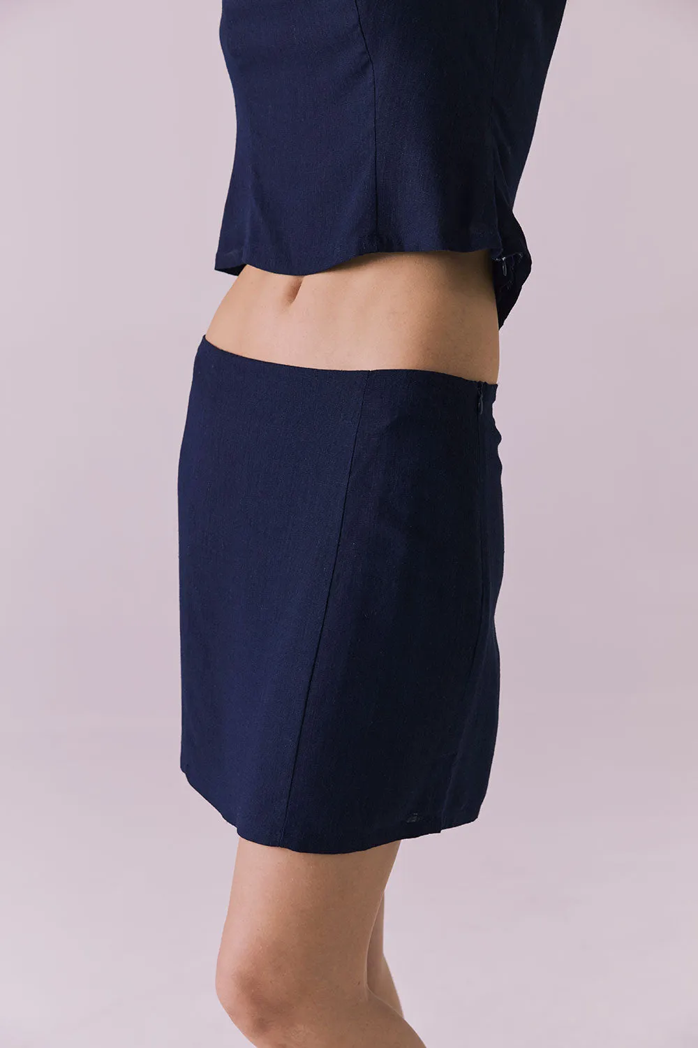 Ibiza Navy Mini Skirt sold by Chaser product image thumbnail 4