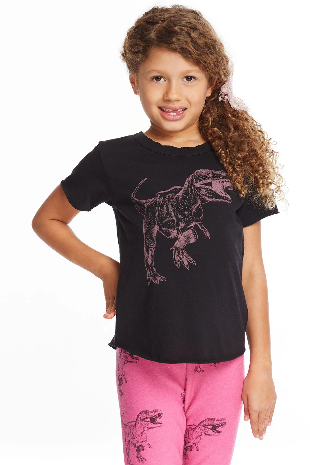 Dino Time Girls Crew Neck Tee sold by Chaser product image thumbnail 2