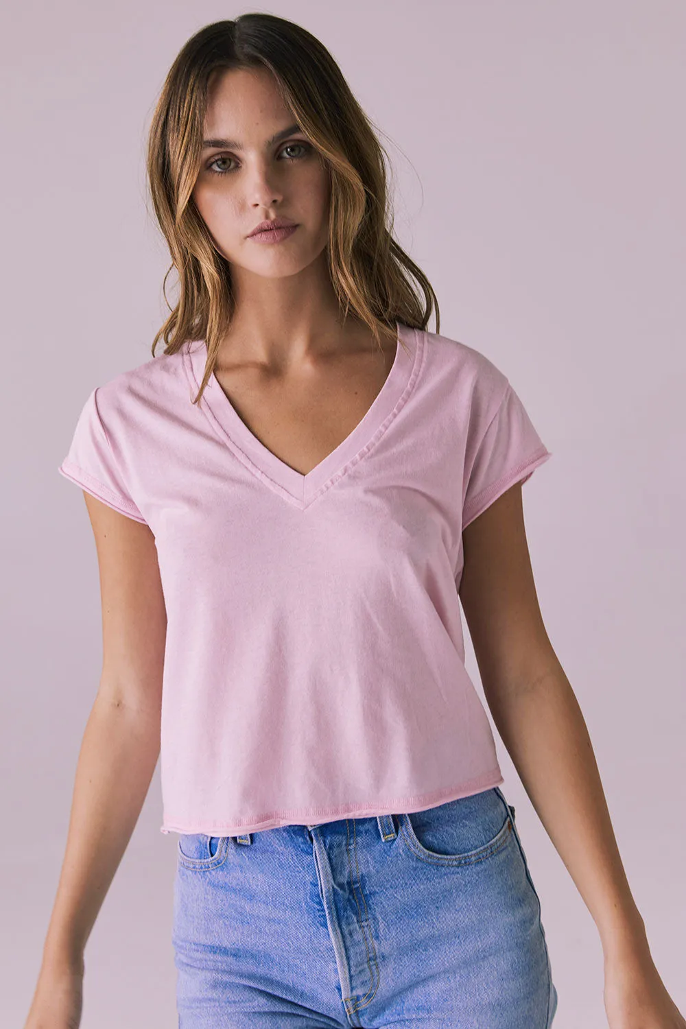 Gator V Nose Pink Neck Tee sold by Chaser product image thumbnail 4