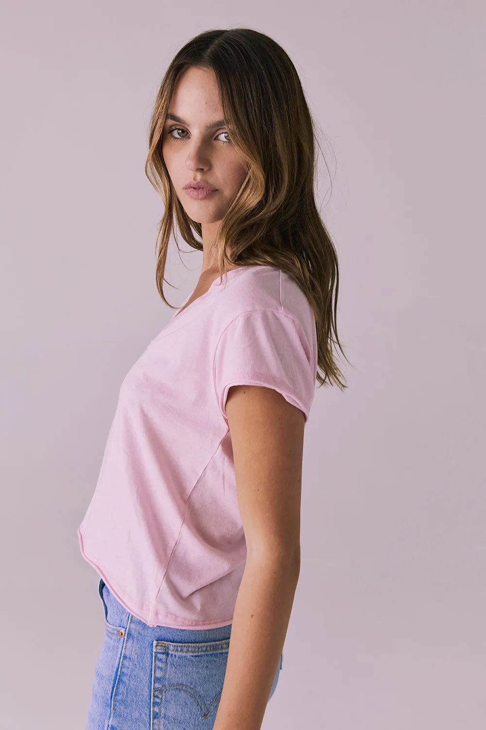 Gator V Nose Pink Neck Tee sold by Chaser product image thumbnail 2