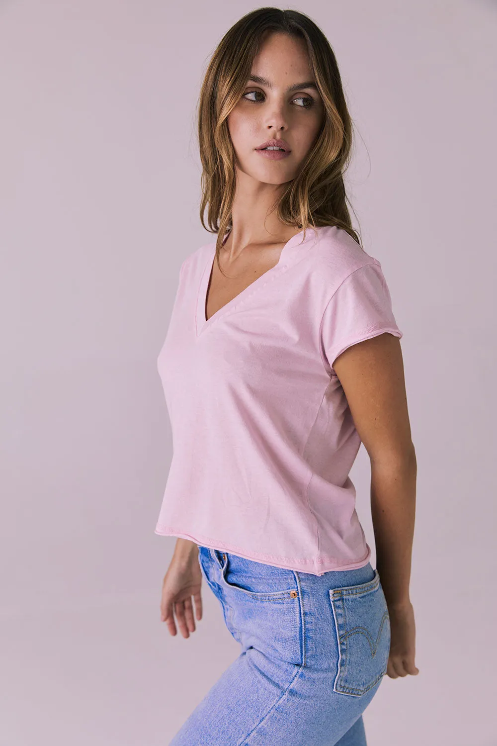 Gator V Nose Pink Neck Tee sold by Chaser product image thumbnail 5
