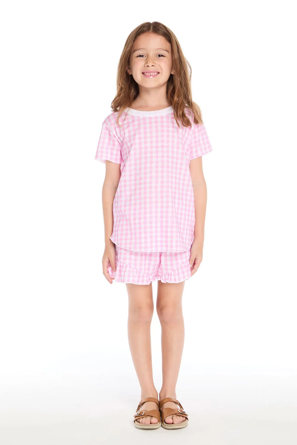 Pinky Gingham Grotto Shorts sold by Chaser product image thumbnail 4