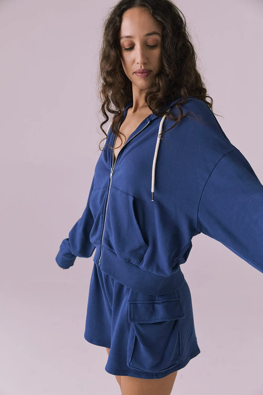 Abilene Honest Indigo Zip Up Hoodie sold by Chaser product image thumbnail 2