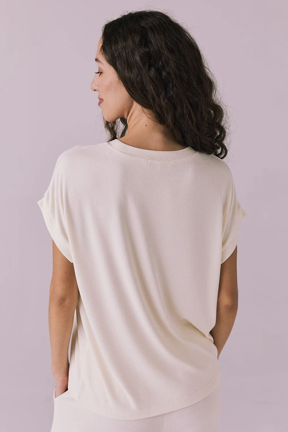 Audrey Starry White Tee sold by Chaser product image thumbnail 4