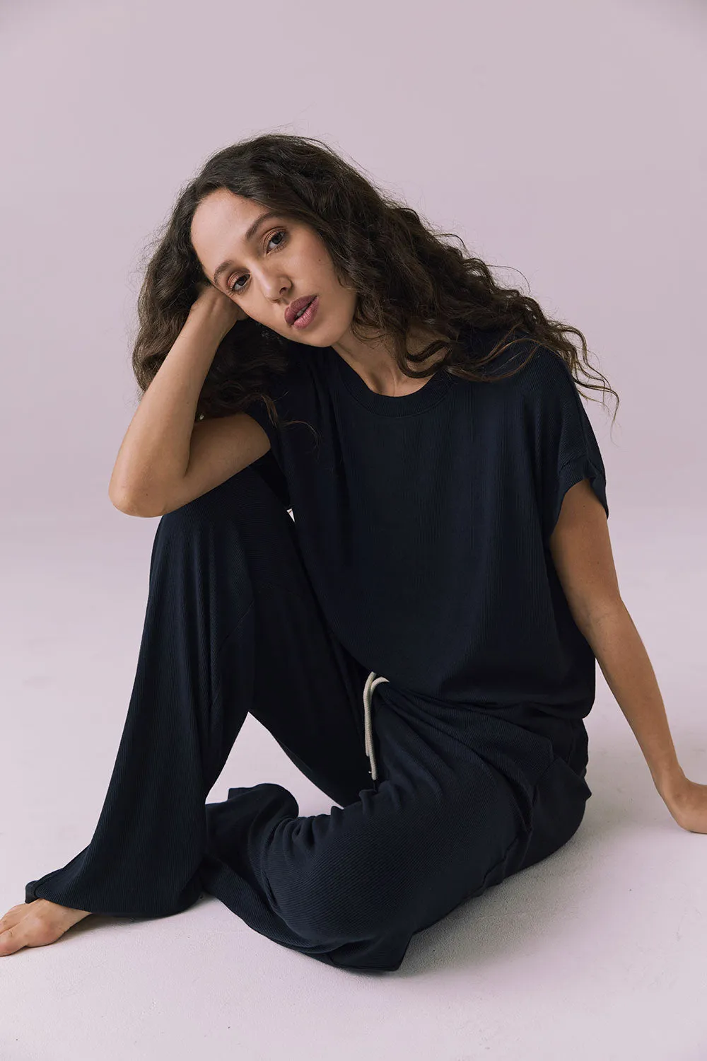 Audrey Licorice Black Tee sold by Chaser product image thumbnail 5