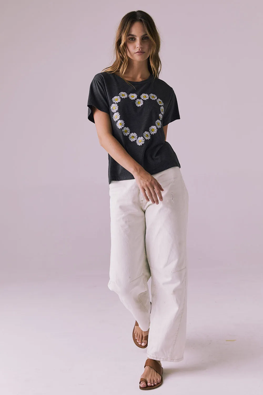 Daisy Heart Tee sold by Chaser product image thumbnail 4
