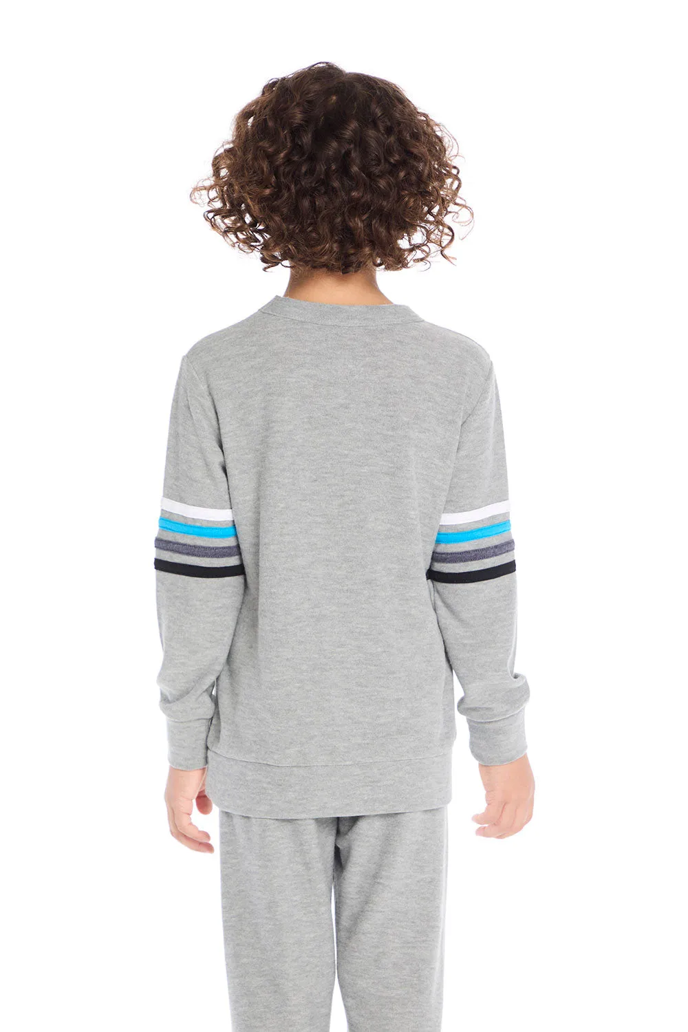 Heather Grey Comfy Long Sleeve Pullover sold by Chaser product image thumbnail 3