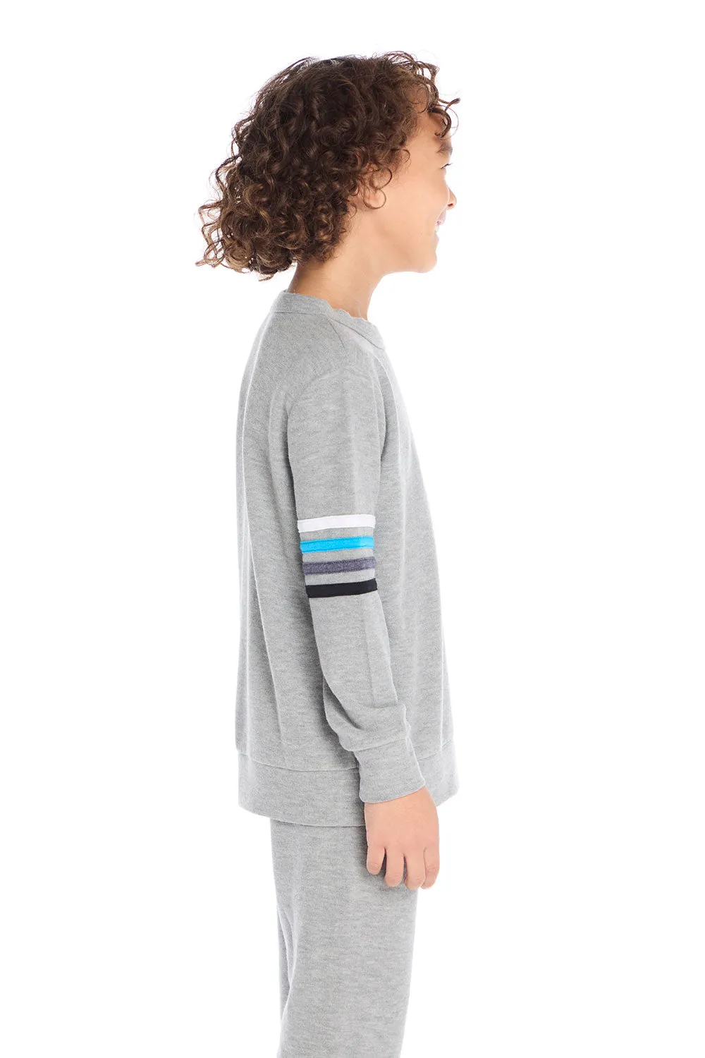 Heather Grey Comfy Long Sleeve Pullover sold by Chaser product image thumbnail 2