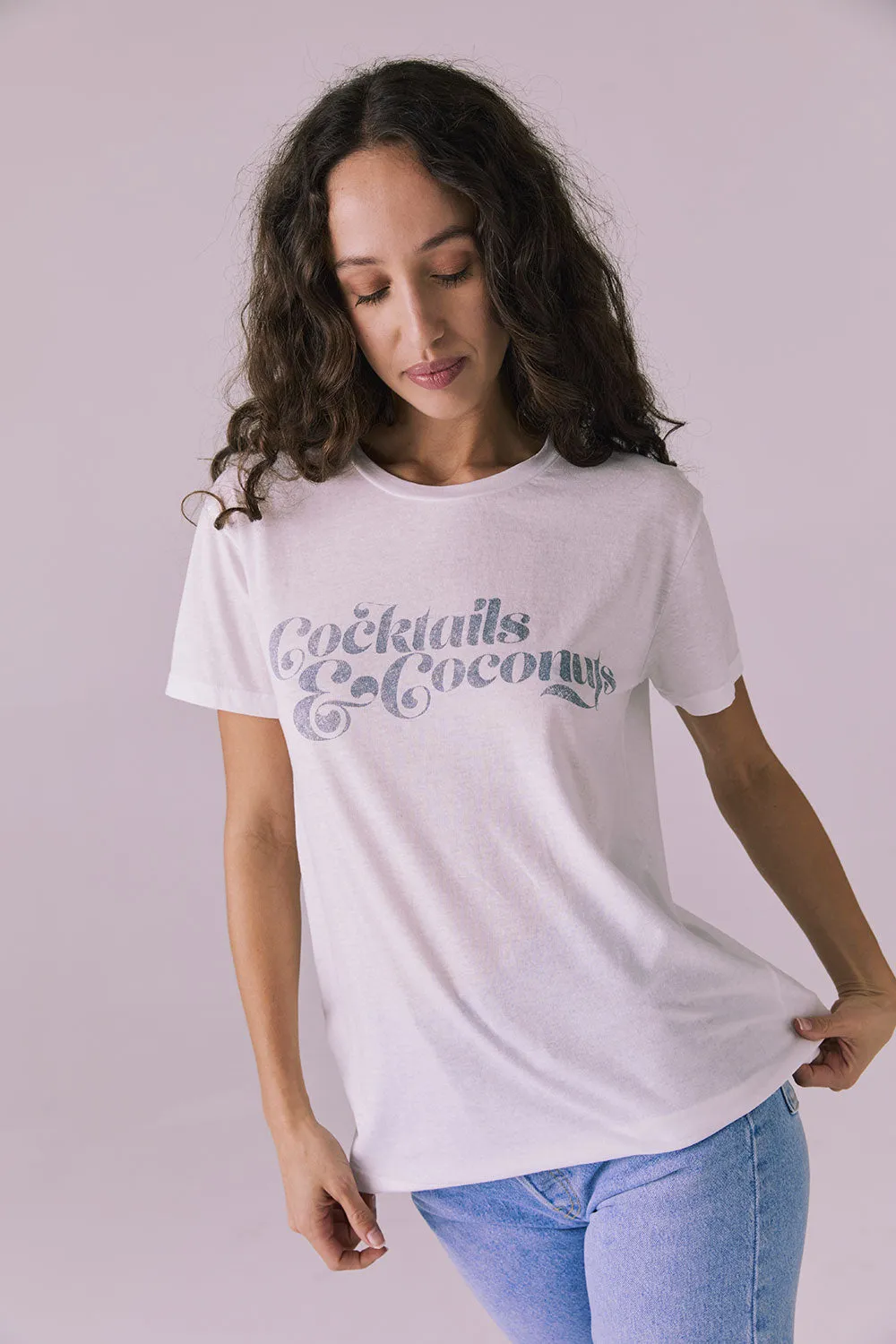 Cocktails & Coconuts Tee sold by Chaser product image thumbnail 2