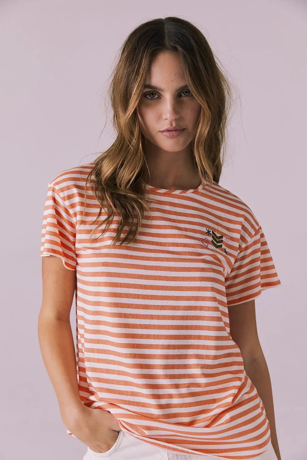 Peace + Love Embroidery Tee sold by Chaser