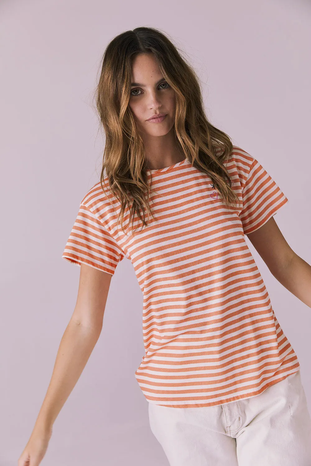 Peace + Love Embroidery Tee sold by Chaser product image thumbnail 4