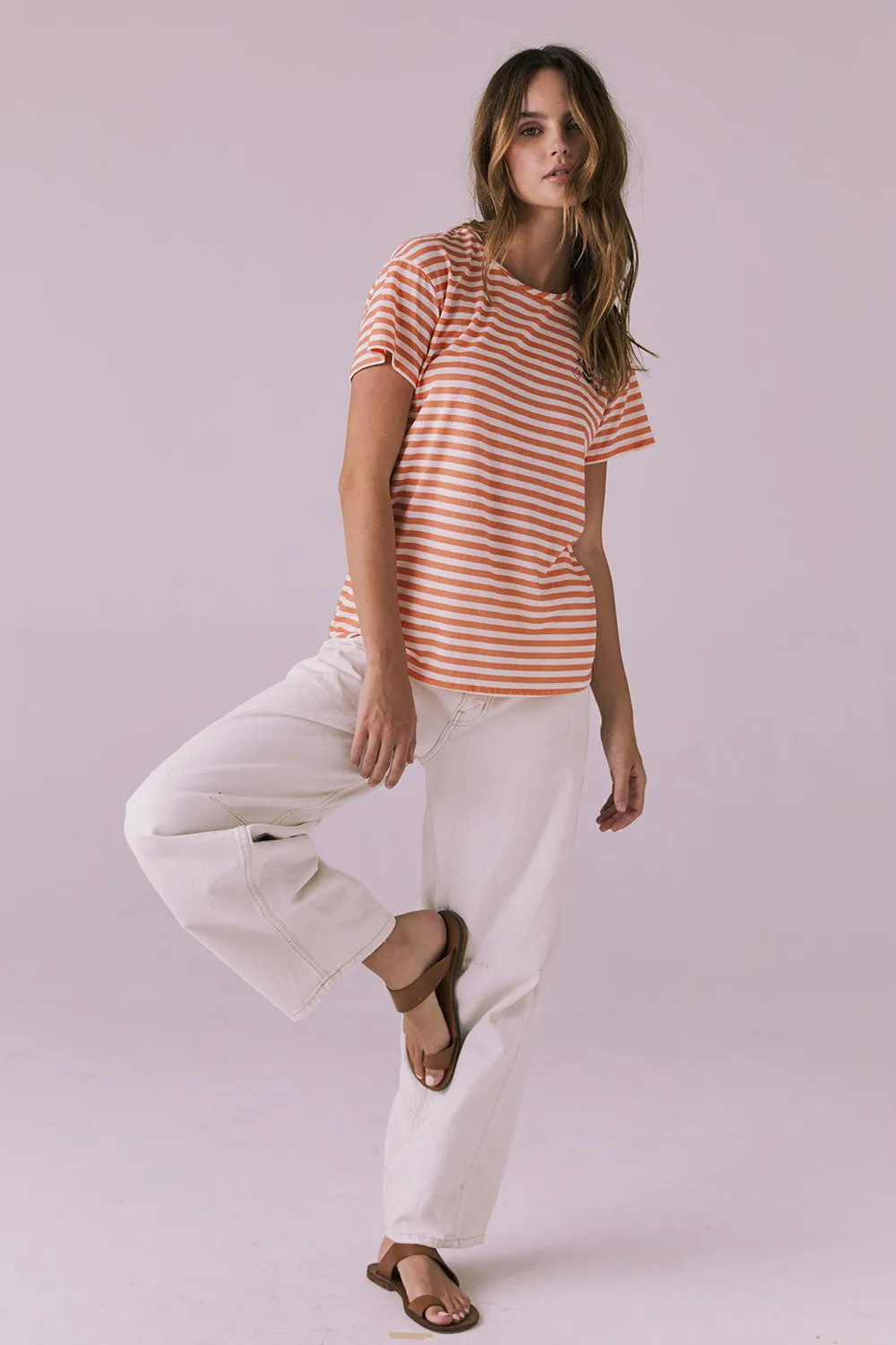 Peace + Love Embroidery Tee sold by Chaser product image thumbnail 5