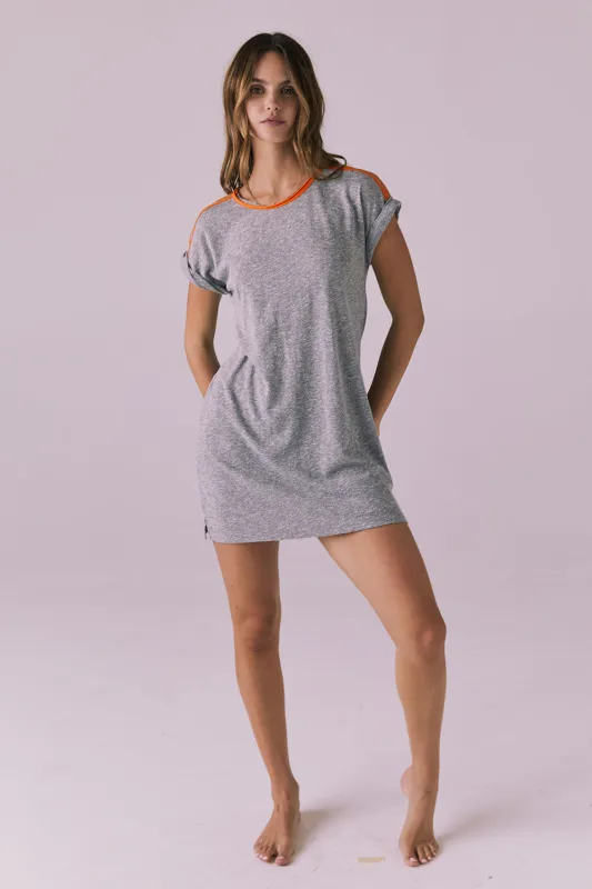 T-Shirt Streaky Grey Mini Dress sold by Chaser