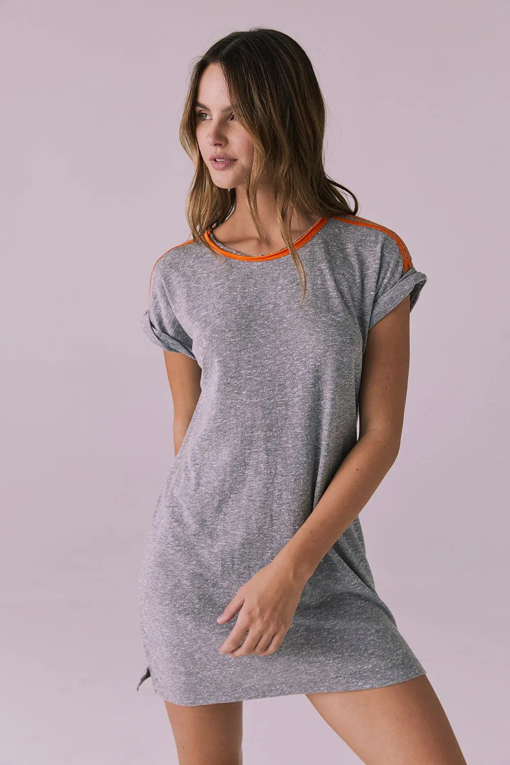 T-Shirt Streaky Grey Mini Dress sold by Chaser product image thumbnail 5