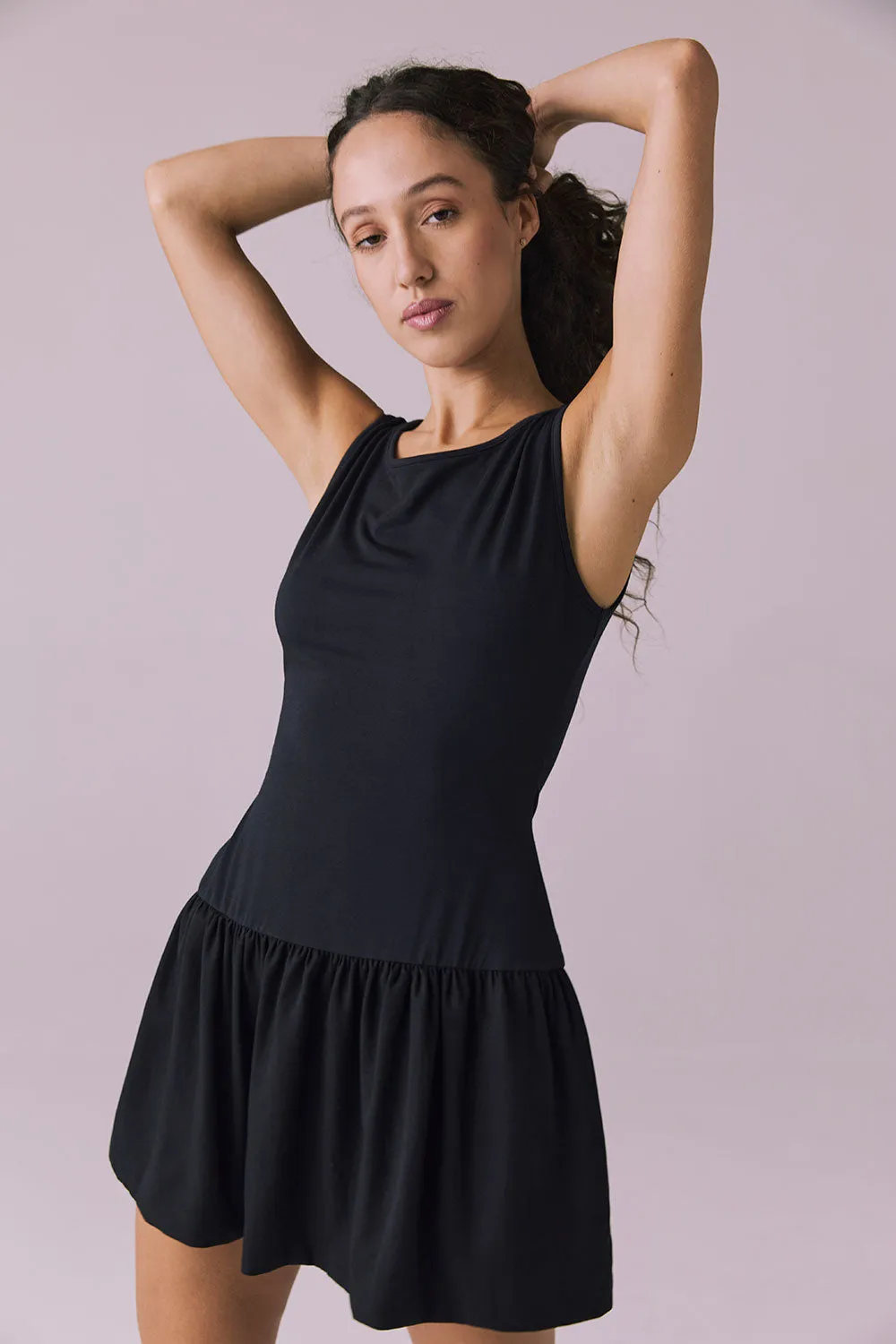 Lou Licorice Black Mini Dress sold by Chaser product image thumbnail 3