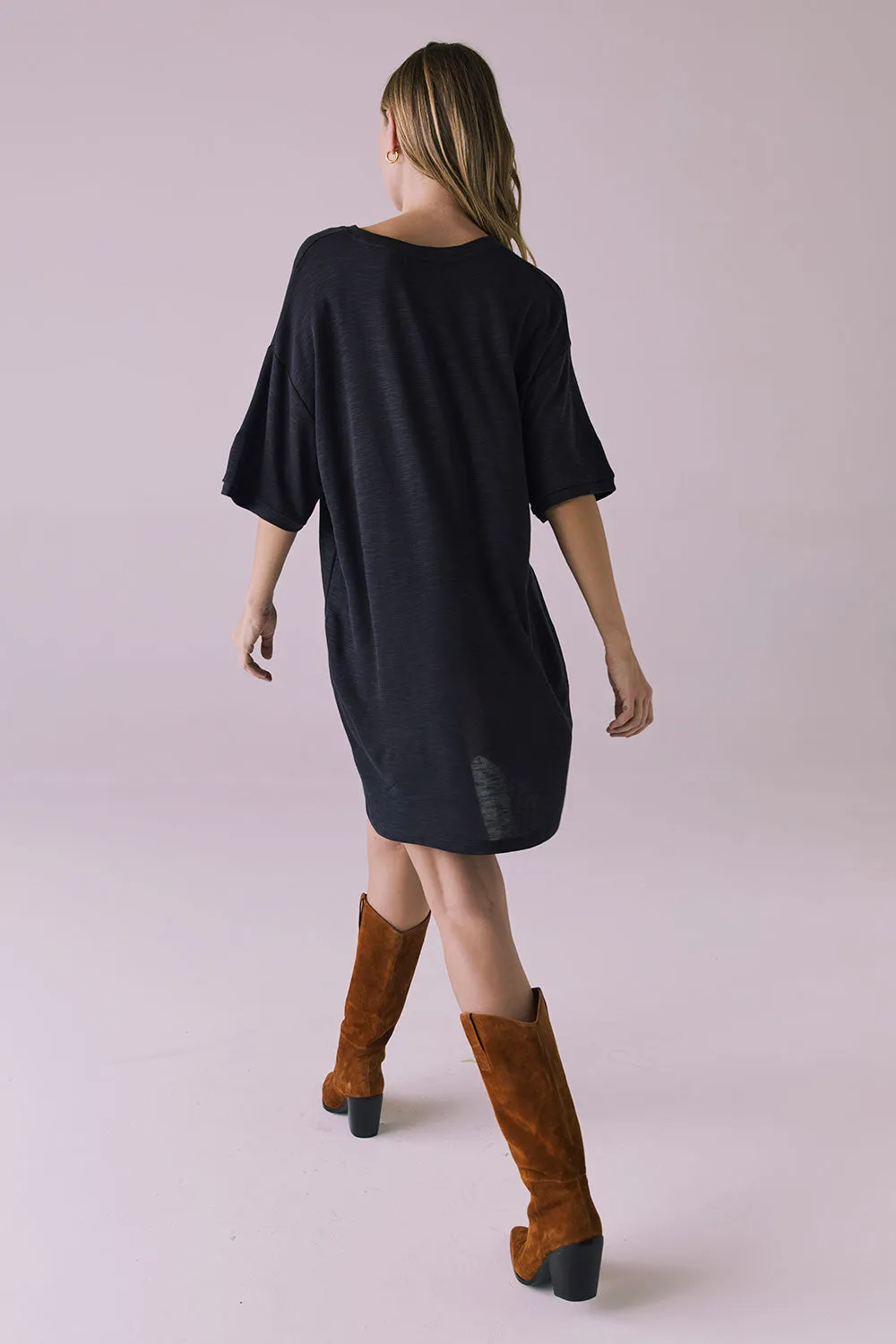 Blair Licorice Black Mini Dress sold by Chaser product image thumbnail 2