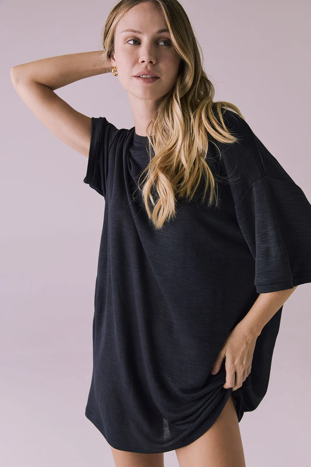 Blair Licorice Black Mini Dress sold by Chaser product image thumbnail 5