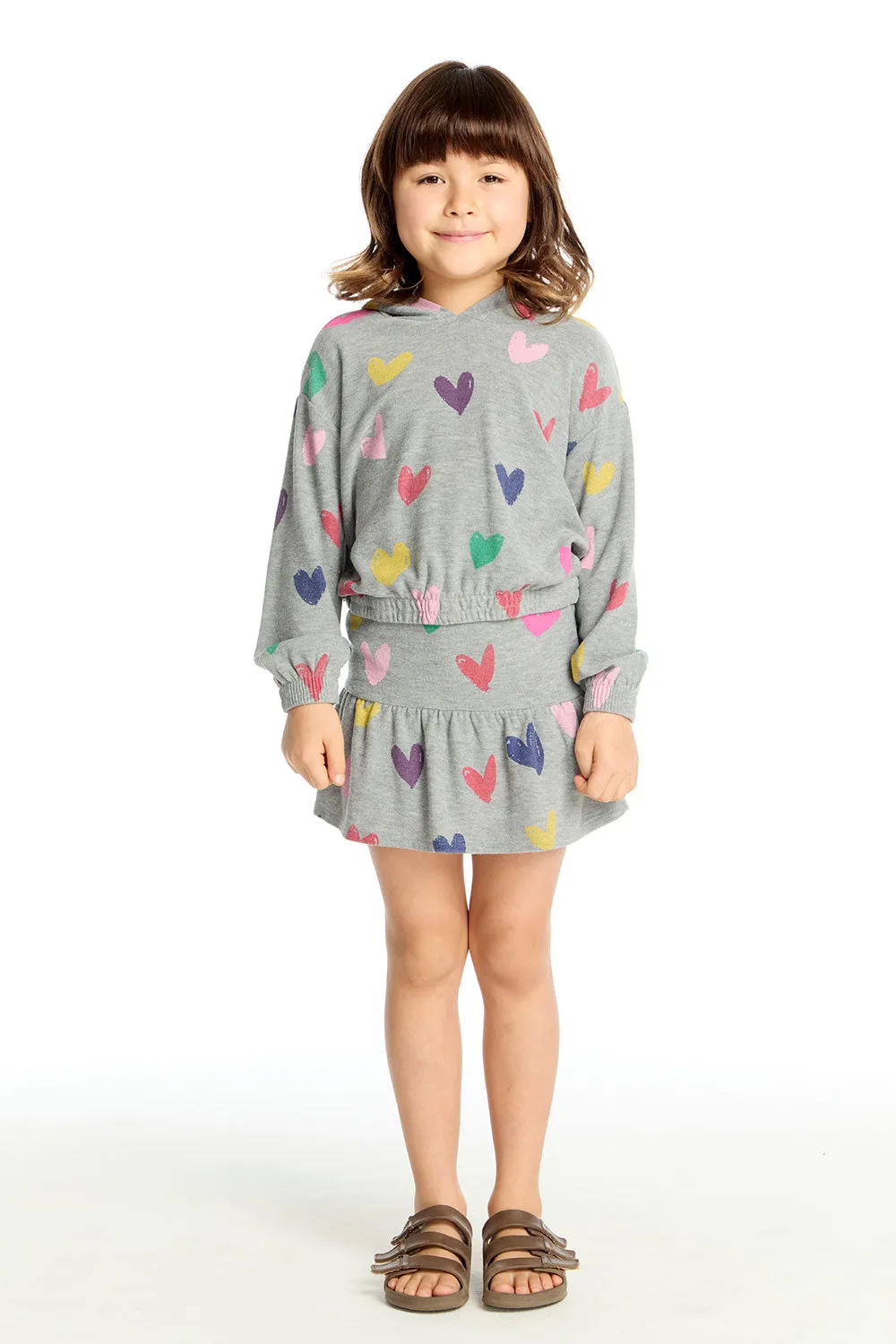 Rainbow Hearts Skirt sold by Chaser product image thumbnail 4