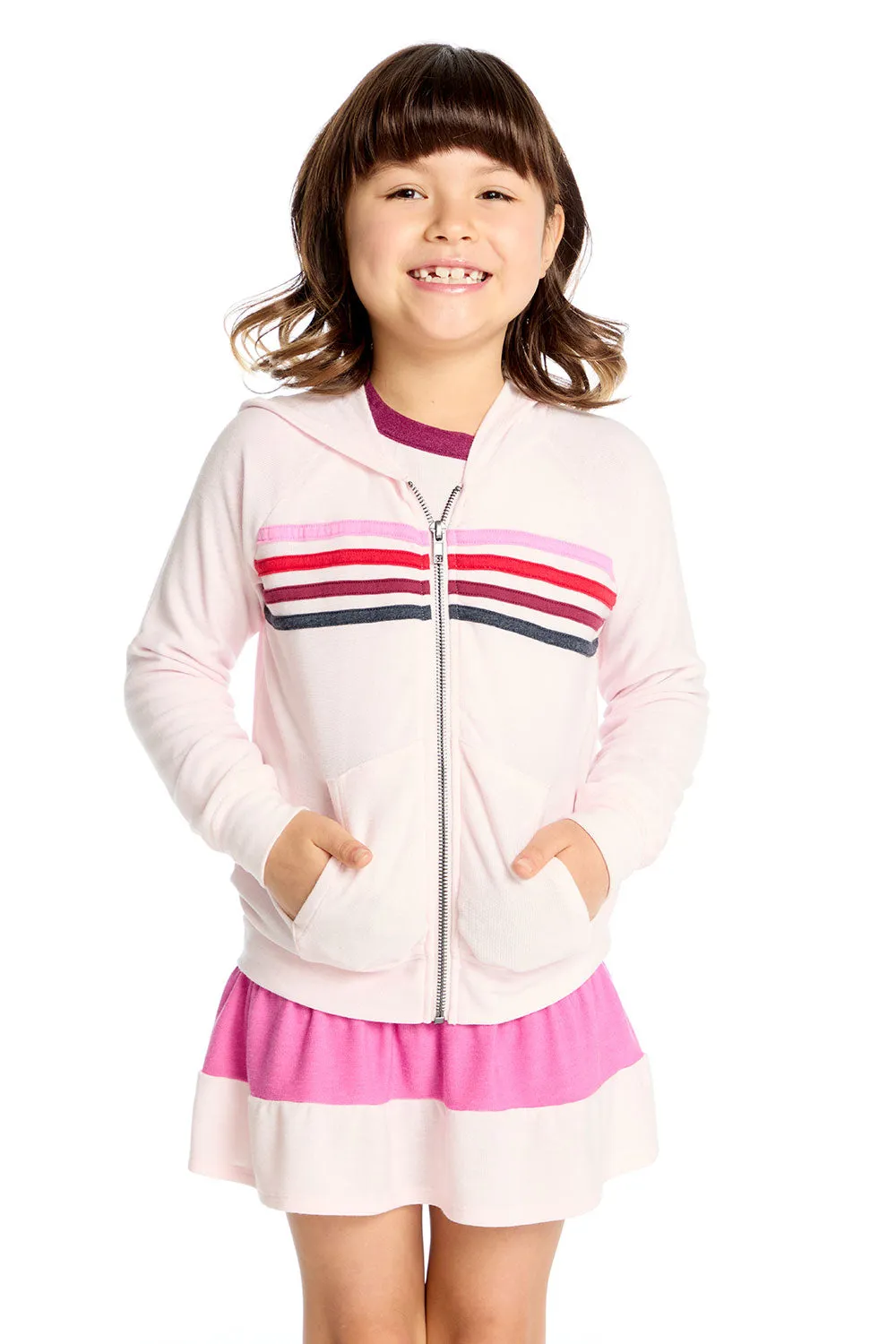 Zip Up Hoodie with Pinky Strappings sold by Chaser