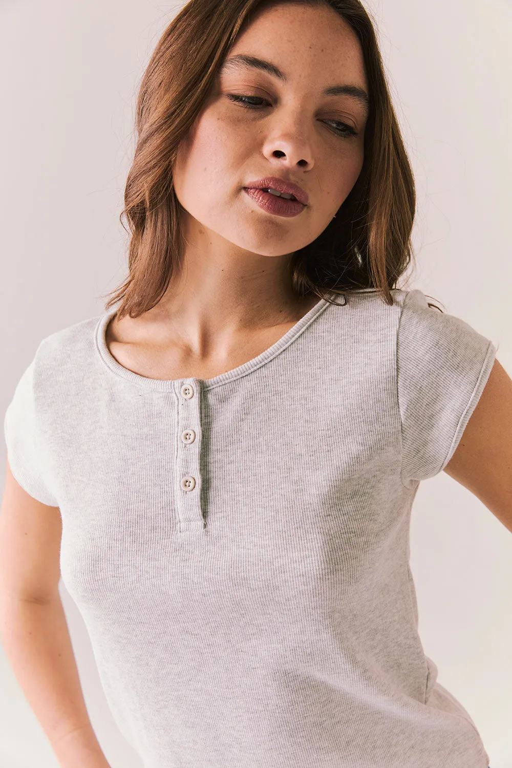 Yale Light Heather Grey Tee sold by Chaser product image thumbnail 5