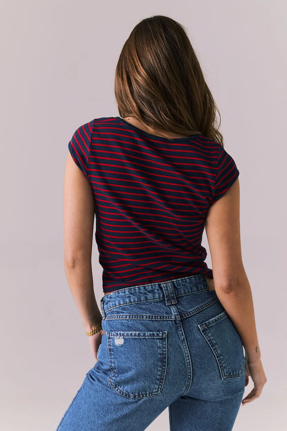 Yale Cambridge Stripe Tee sold by Chaser product image thumbnail 3