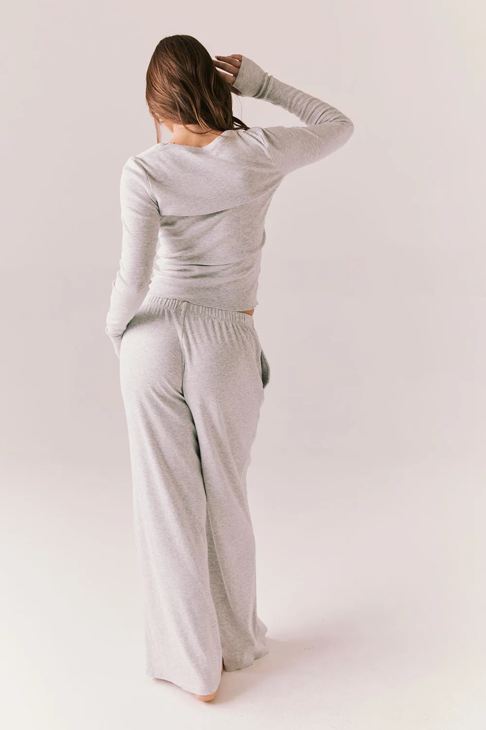 Moonlightt Light Heather Grey Long Sleeve sold by Chaser product image thumbnail 2