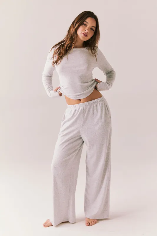 Moonlightt Light Heather Grey Long Sleeve sold by Chaser