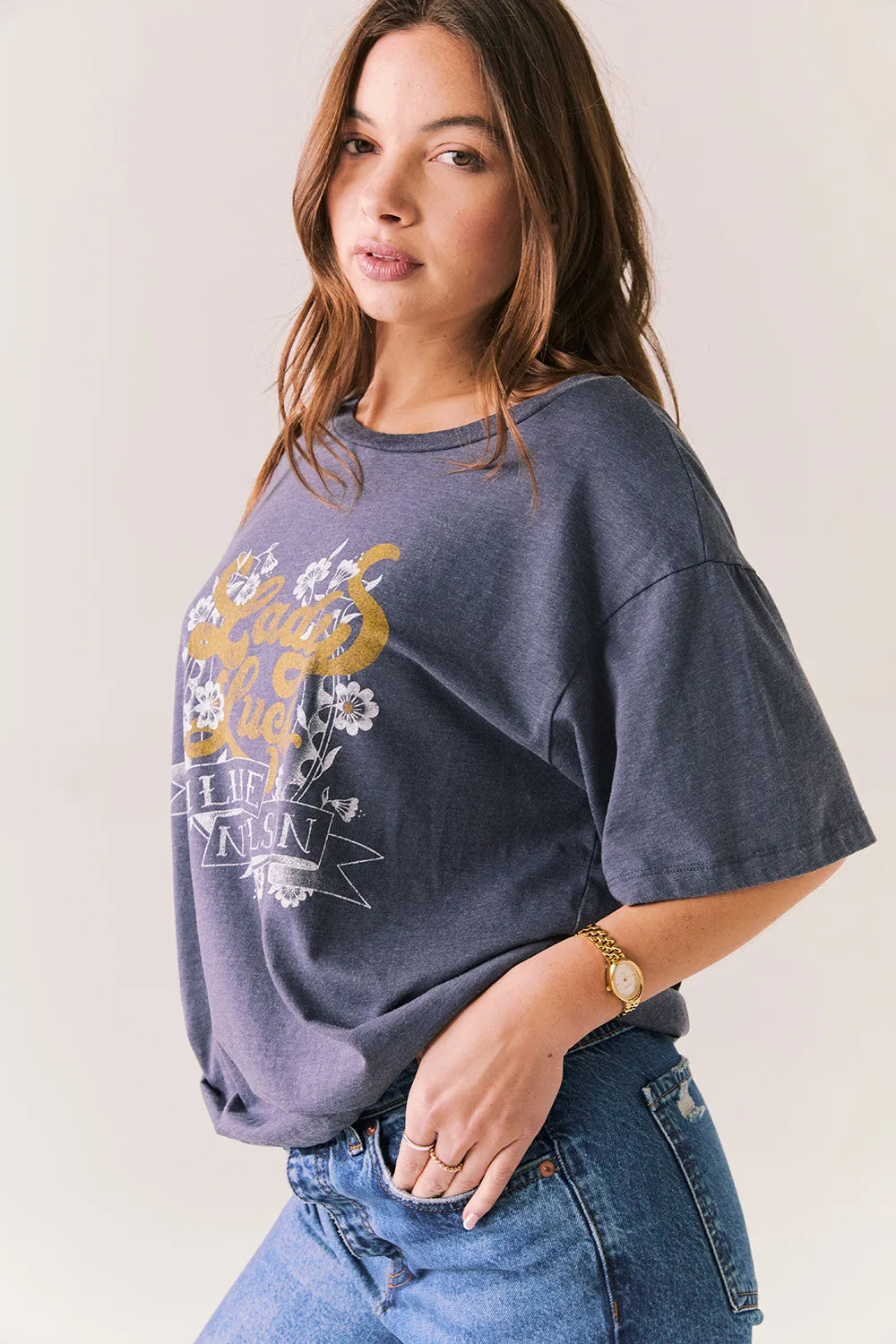 Willie Nelson Lady Luck Tee – Avalon Blue Vintage Country Shirt sold by Chaser product image thumbnail 5