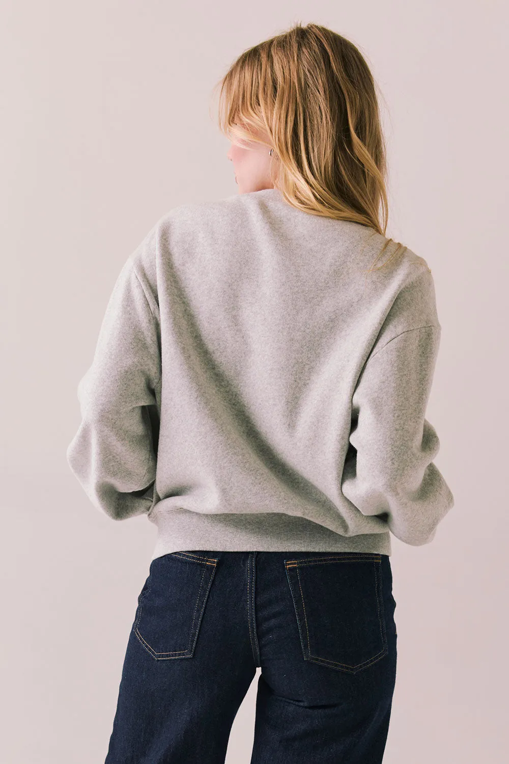 St. Barth Yacht Club Pullover – Heather Gray Sweatshirt with Retro Print sold by Chaser product image thumbnail 4