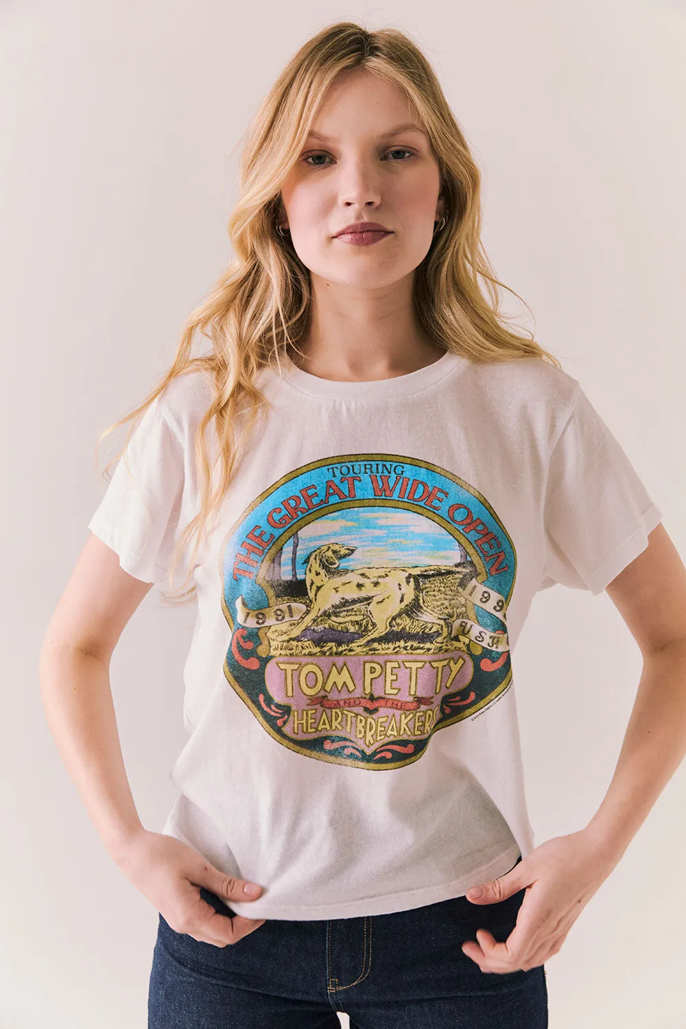 Tom Petty Great Wide Open Tee – Vintage Tour Shirt in White sold by Chaser