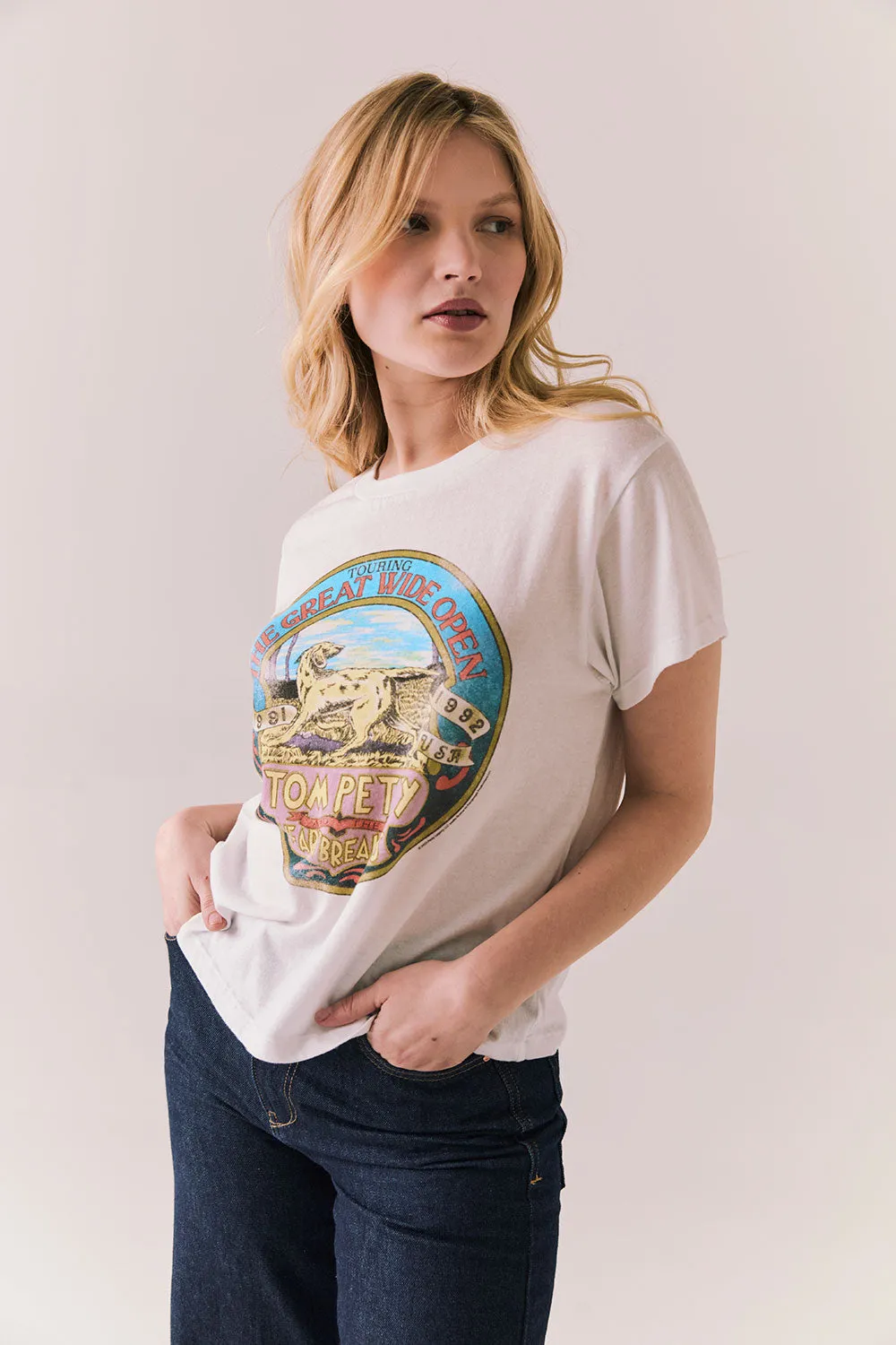 Tom Petty Great Wide Open Tee – Vintage Tour Shirt in White sold by Chaser product image thumbnail 4