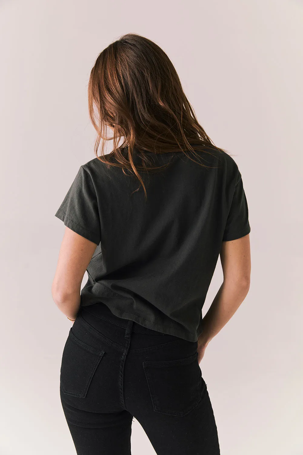 Rolling Stones Dice Tour Tee – Cropped Vintage Band Tee in Black sold by Chaser product image thumbnail 5