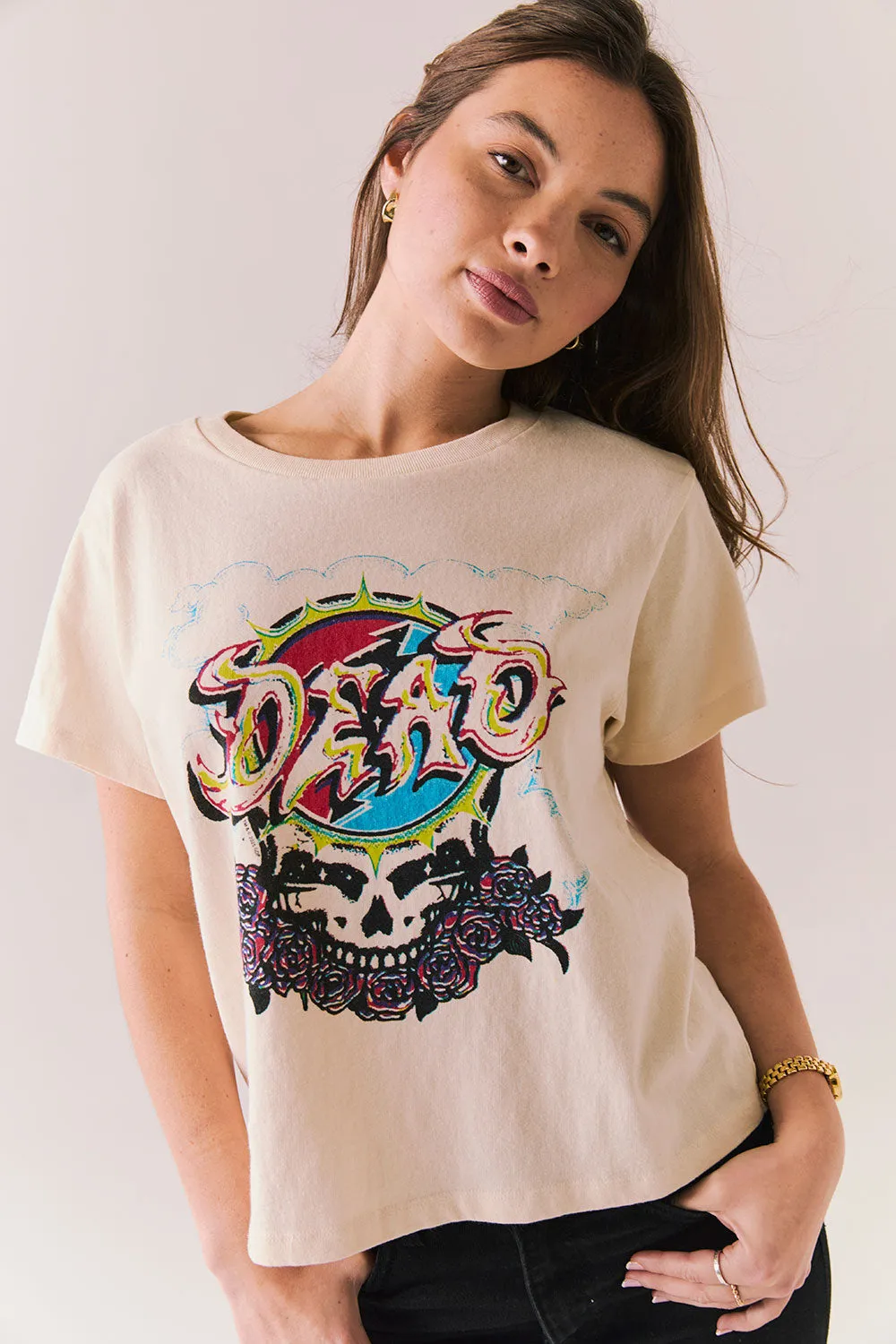 Grateful Dead Steal Your Face Tee – Vintage Band Shirt in White sold by Chaser product image thumbnail 2