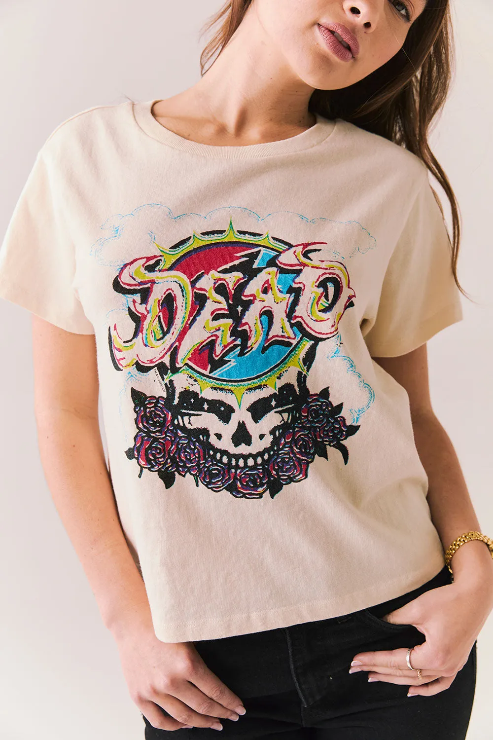 Grateful Dead Steal Your Face Tee – Vintage Band Shirt in White sold by Chaser product image thumbnail 5