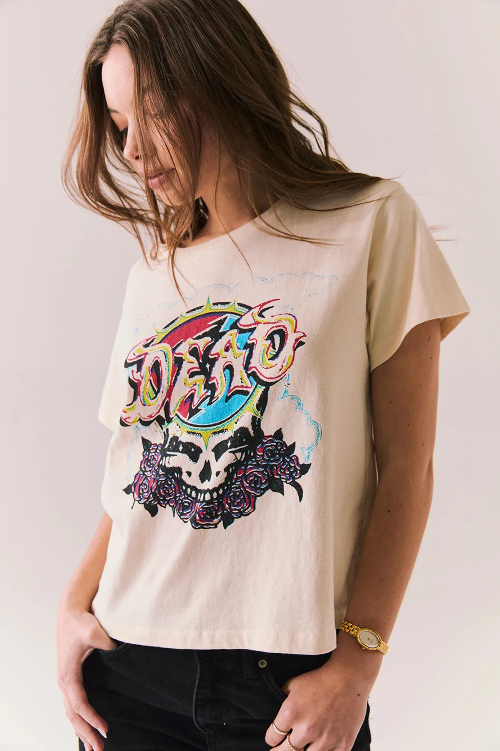 Grateful Dead Steal Your Face Tee – Vintage Band Shirt in White sold by Chaser product image thumbnail 3