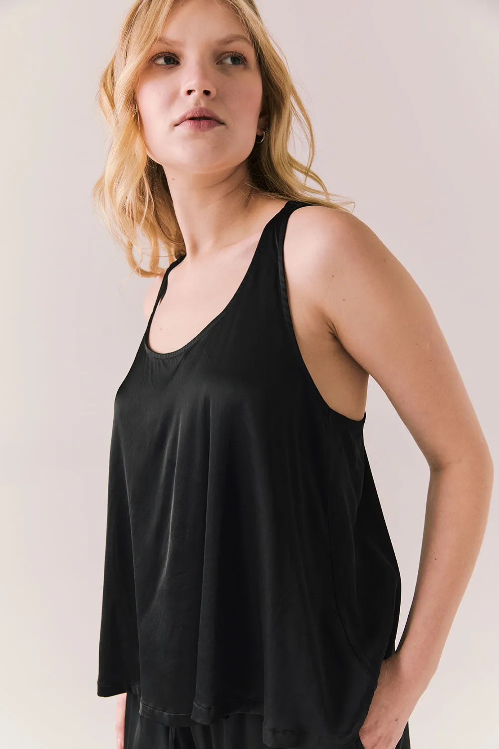 Rory True Black Tank Top sold by Chaser product image thumbnail 3