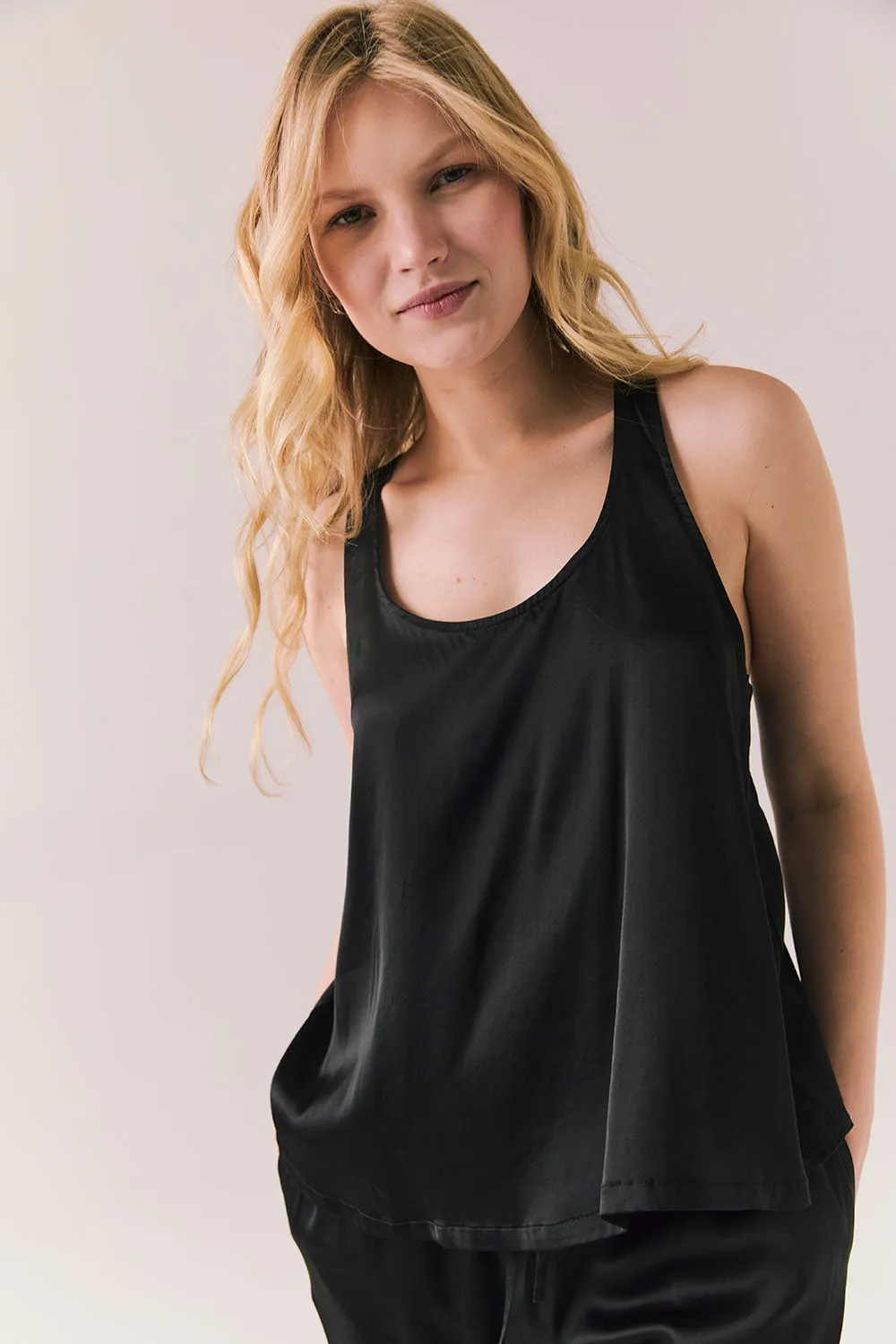 Rory True Black Tank Top sold by Chaser product image thumbnail 4