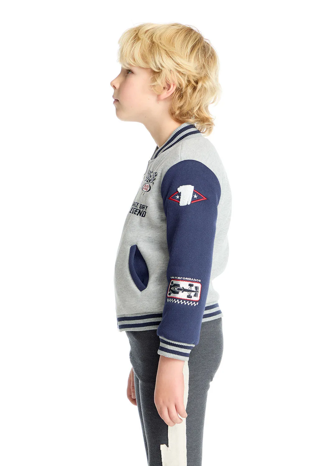 Allan Navy & Heather Grey Bomber sold by Chaser product image thumbnail 3